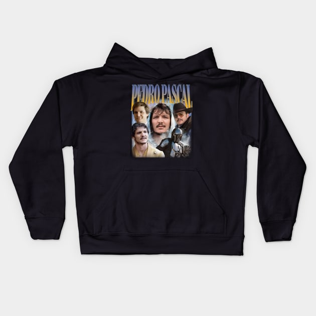 Pedro Pascal Homage Kids Hoodie by GraphicTeeShop